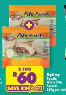 Shoprite MyOmy Foods White Pita Pockets offer