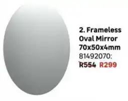 Leroy Merlin Frameless Oval Mirror offer