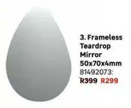 Leroy Merlin Frameless Teardrop Mirror offer