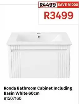 Leroy Merlin Ronda Bathroom Cabinet Including Basin White 60cm offer