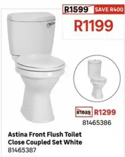 Leroy Merlin Astina Front Flush Toilet Close Coupled Set White offer