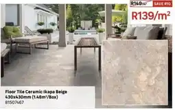 Leroy Merlin Floor Tile Ceramic Ikapa Beige offer