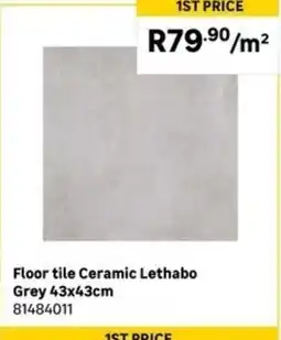 Leroy Merlin Floor tile Ceramic Lethabo Grey offer
