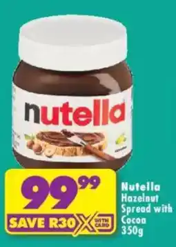 Shoprite Nutella Hazelnut Spread with Cocoa offer