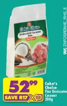 Shoprite Cake's Choice Fine Desiccated Coconut offer