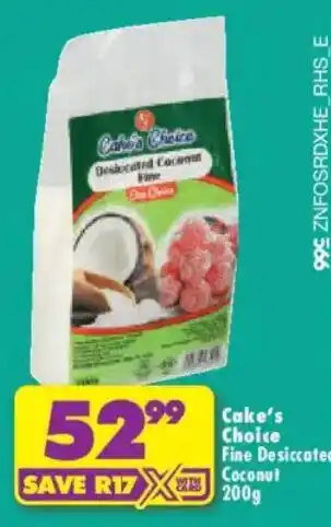 Cake's Choice Fine Desiccated Coconut