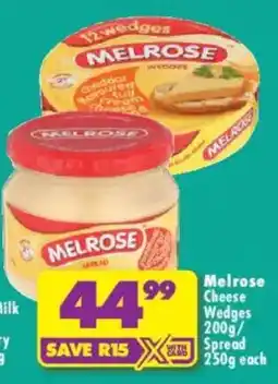 Shoprite Melrose Cheese Wedges offer