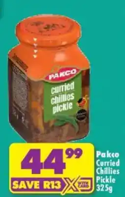 Shoprite Pakco Curried Chillies Pickle offer