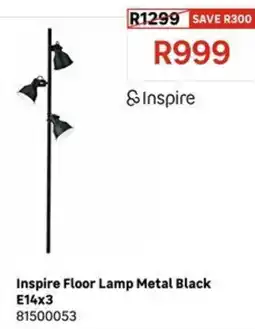 Leroy Merlin Inspire Floor Lamp Metal Black offer