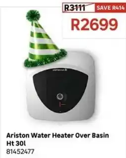 Leroy Merlin Ariston Water Heater Over Basin Ht 30l offer