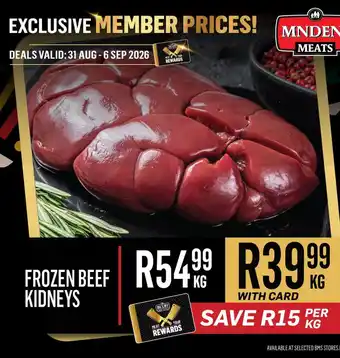 MNDEN MEATS FROZEN BEEF KIDNEYS