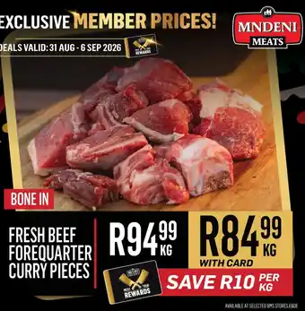Bluff Meat Supply Fresh Beef Forequarter Curry Pieces offer