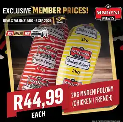 Bluff Meat Supply MNDENI POLONY offer