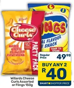 Pick n Pay Hypermarket Willards Cheese Curls Assorted offer