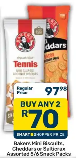 Pick n Pay Hypermarket Bakers Mini Biscuits, Cheddars or Salticrax Assorted offer