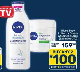 Pick n Pay Hypermarket Nivea Body Lotion or Cream Assorted offer