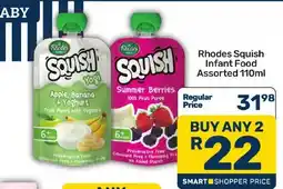 Pick n Pay Hypermarket Rhodes Squish Infant Food Assorted offer