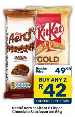 Pick n Pay Hypermarket Nestlé Aero or KitKat 8 Finger Chocolate Slab Assorted offer