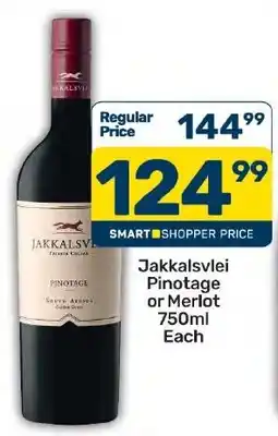 Pick n Pay Hypermarket Jakkalsvlei Pinotage or Merlot offer