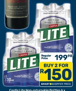 Pick n Pay Hypermarket Castle Lite Non-returnable Bottles offer