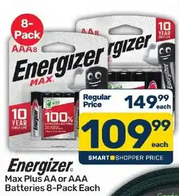 Pick n Pay Hypermarket Energizer Max Plus AA or AAA Batteries offer