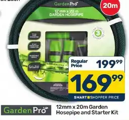 Pick n Pay Hypermarket GardenPro 12mm x 20m Garden Hosepipe and Starter Kit offer