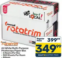 Pick n Pay Hypermarket A4 White Multi-Purpose Photocopy Paper Box offer