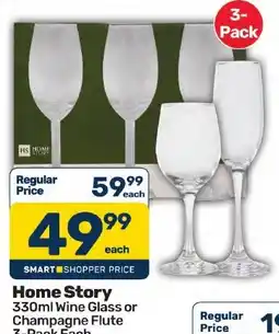 Pick n Pay Hypermarket Home Story 330ml Wine Glass or Champagne Flute offer