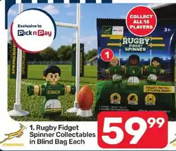 Pick n Pay Hypermarket Rugby Fidget Spinner Collectables offer