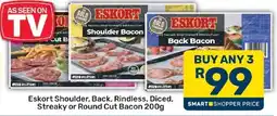 Pick n Pay Hypermarket Eskort Shoulder, Back, Rindless, Diced, Streaky or Round Cut Bacon offer