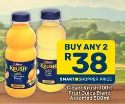 Pick n Pay Hypermarket Clover Krush 100% Fruit Juice Blend Assorted offer