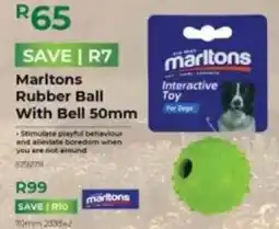 Agrimark Marltons Rubber Ball With Bell 50mm offer