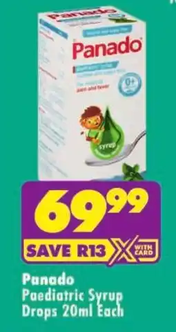 MediRite Panado Paediatric Syrup Drops offer