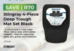 Agrimark Stingray 4-Piece Deep Trough Mat Set Black offer