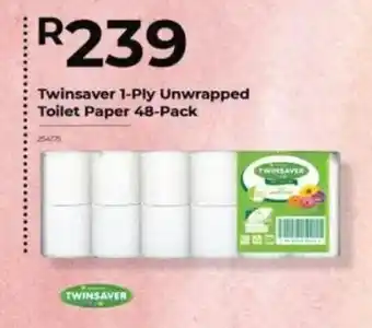 Twinsaver 1-Ply Unwrapped Toilet Paper