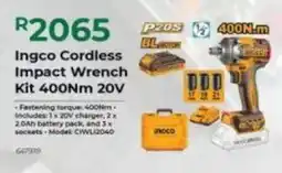 Agrimark Ingco Cordless Impact Wrench Kit offer
