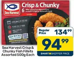 Pick n Pay Hypermarket Sea Harvest Crisp & Chunky Fish Fillets Assorted offer