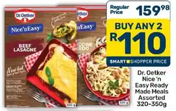Pick n Pay Hypermarket Dr. Oetker Nice 'n Easy Ready Made Meals Assorted offer