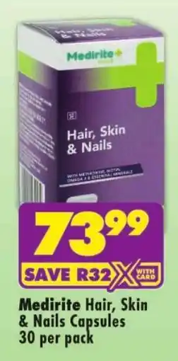 MediRite Medirite Hair, Skin & Nails Capsules offer