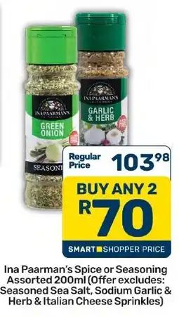 Pick n Pay Hypermarket Ina Paarman's Spice or Seasoning Assorted offer