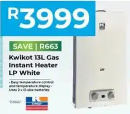Agrimark Kwikot 13L Gas Instant Heater LP White offer