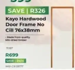 Agrimark Kayo Hardwood Door Frame No Cill offer