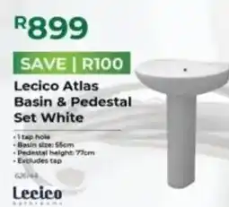 Agrimark Lecico Atlas Basin & Pedestal Set White offer