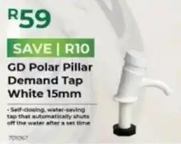 Agrimark GD Polar Pillar Demand Tap White 15mm offer