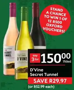 Oxford Freshmarket D'Vine Secret Tunnel offer