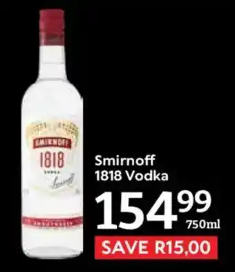 Oxford Freshmarket Smirnoff 1818 Vodka offer