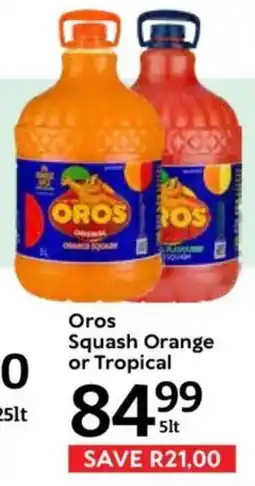 Oxford Freshmarket Oros Squash Orange or Tropical offer