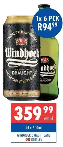 Ultra Liquors Windhoek Premium Draught offer