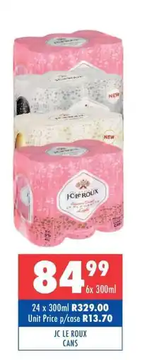 Ultra Liquors JC Le Roux Cans offer