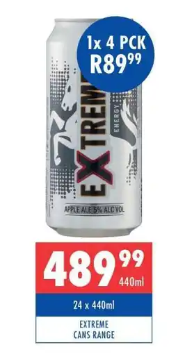 Ultra Liquors EXTREME CANS RANGE offer